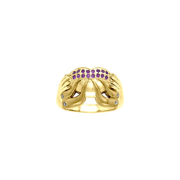 Excellent work of a creative mind Dali-inspired Solid Yellow Gold Ring GRI764